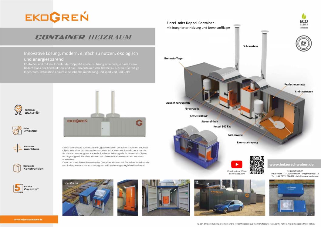 Mobile Heizzentrale Biomasse Heizcontainer Produktinformation