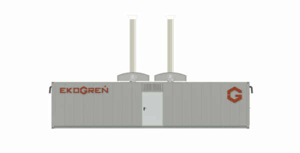 Mobiler Heizcontainer Front